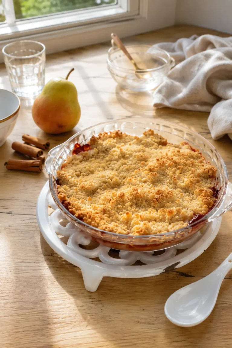 Birnencrumble Rezept