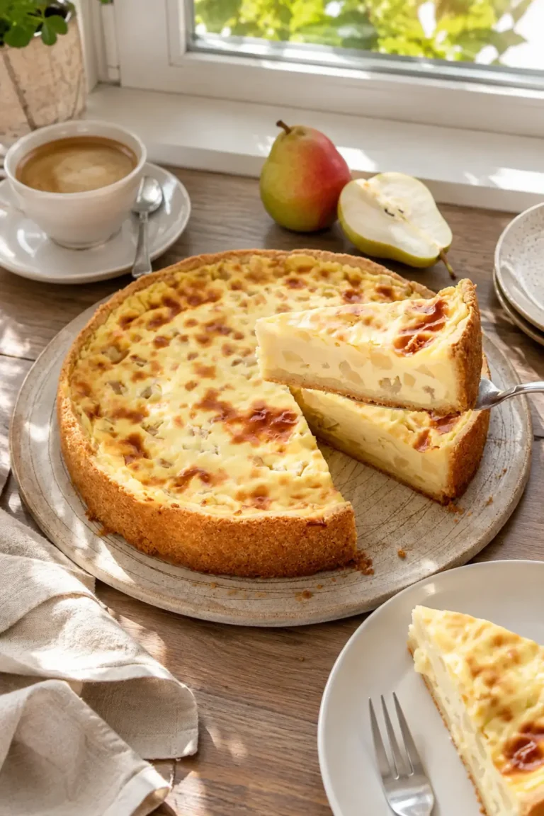 birnen pudding kuchen