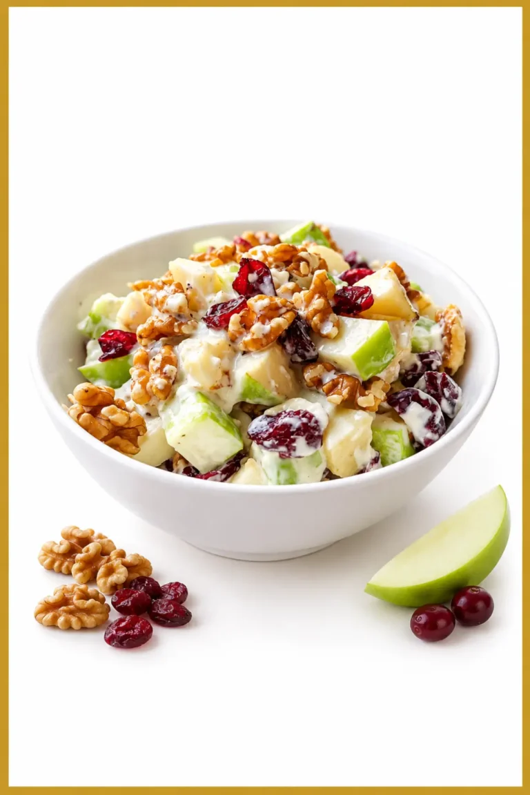 Cremiger knackiger Apfelsalat Rezept: 1 einfaches, erfrischendes Gericht